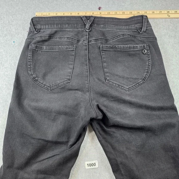 Democracy Ab Solution Skinny Jeans Black Distressed Raw Hem Womens 10 - Picture 8 of 9